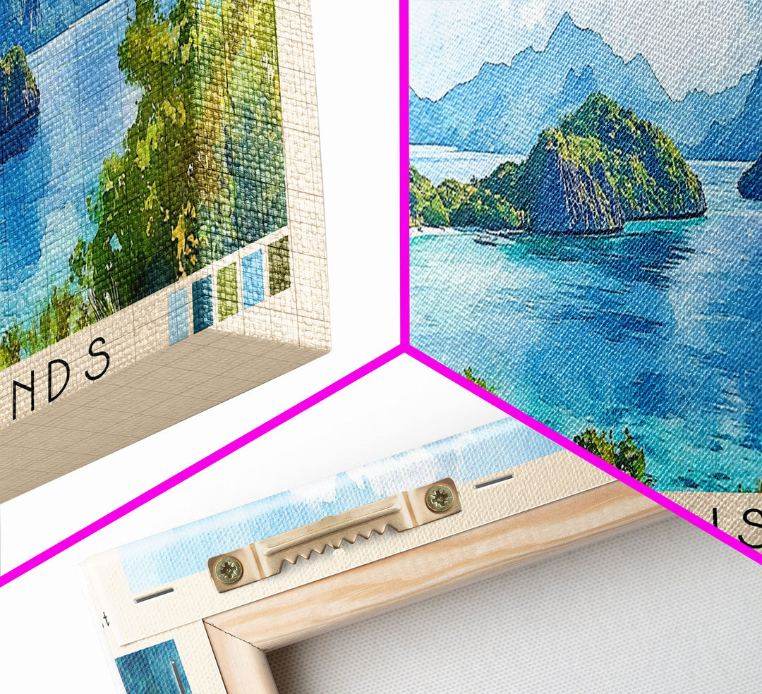 Coron Bay Islands, Philippines Watercolor Print, Vacation Gift, Philippines Wall Art, Beach Painting, Beach Decor, Beach Or Lakehouse Art