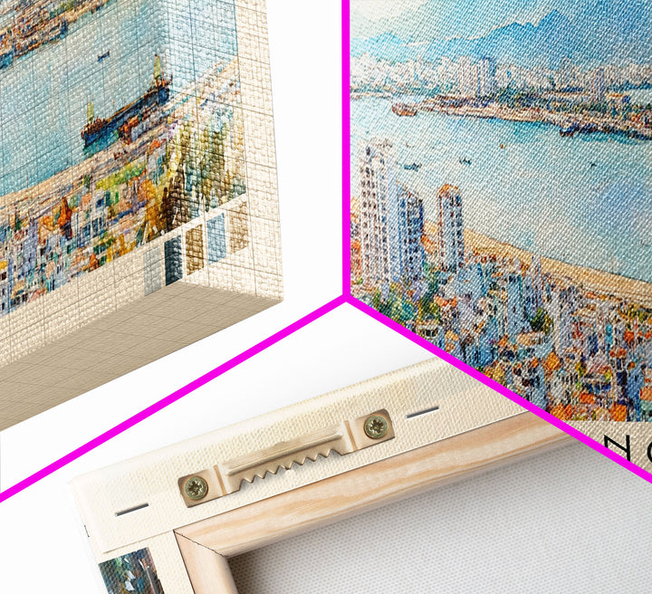 Da Nang, Vietnam Watercolor Print, Vacation Gift, Vietnam Wall Art, Vacation Wall Art, Vacatation Memories, Beach Decor, Beach Or Lakehouse Art