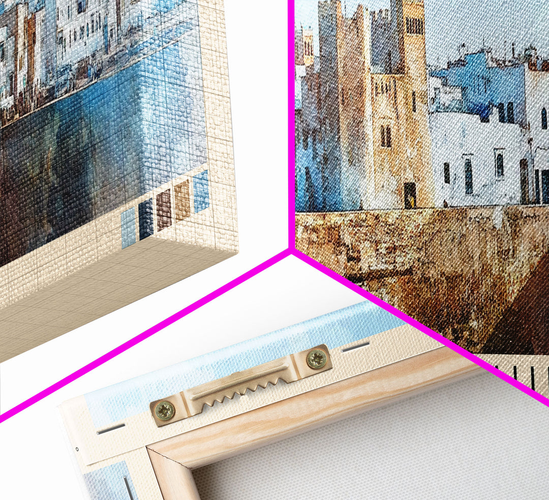 Essaouira, Morocco Watercolor Beach Print, Vacation Gift, Morocco Wall Art, Beach Painting, Beach Decor, Beach Painting