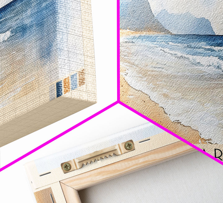 Falassarna, Greece Watercolor Beach Print, Vacation Gift, Greece Wall Art, Beach Painting, Beach Decor, Beach Painting