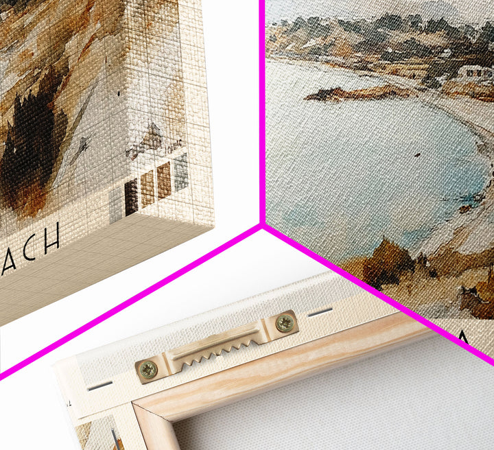 Falassarna Beach, Greece Watercolor Print, Vacation Gift, Greece Wall Art, Beach Painting, Beach Decor, Large Wall Art, Wood Frame Art