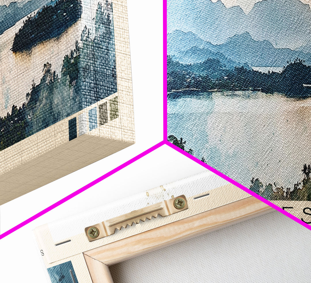 Flores, Indonesia Watercolor Print, Vacation Gift, Indonesia Wall Art, Beach Painting, Beach Decor, Large Wall Art, Wood Frame Art