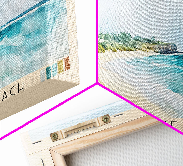 Folkestone Beach, Barbados Watercolor Beach Print, Vacation Gift, Barbados Wall Art, Beach Painting, Beach Decor, Beach Painting