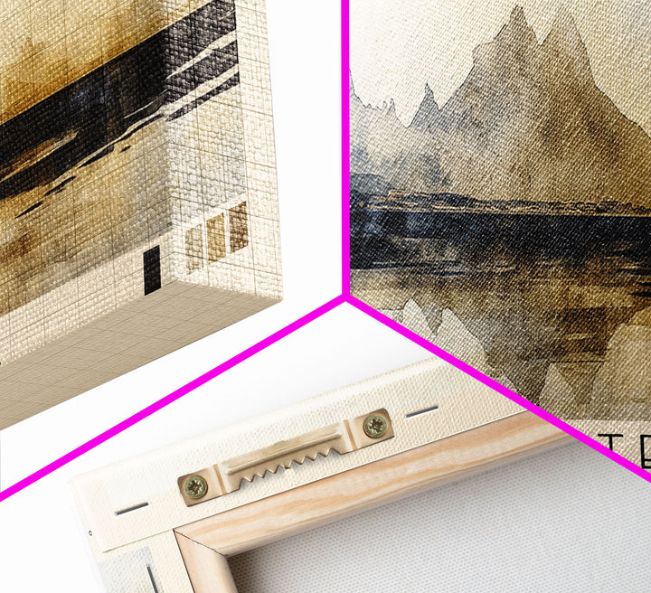 Formentera, Spain Watercolor Print, Vacation Gift, Spain Wall Art, Beach Painting, Beach Decor, Large Wall Art, Wood Frame Art