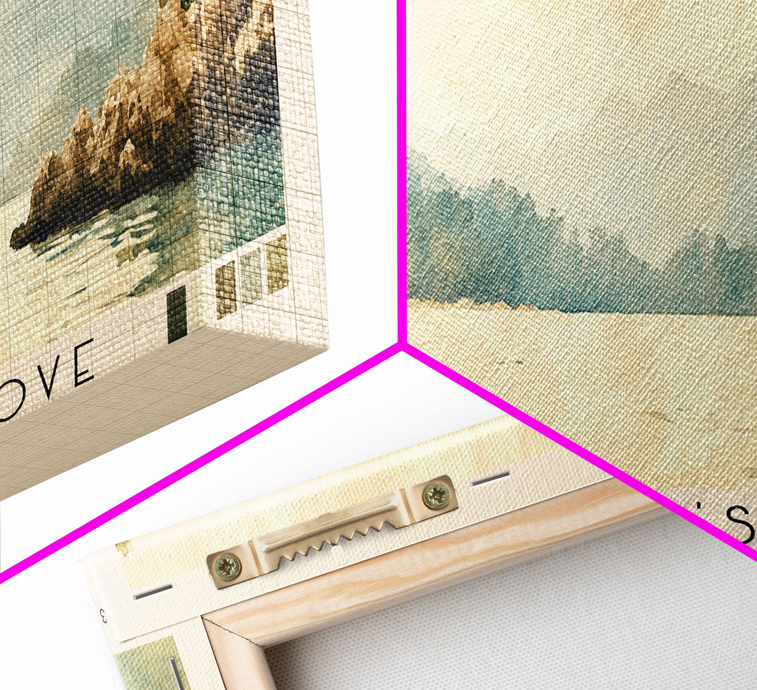 Frenchman’s Cove, Jamaica Watercolor Print, Vacation Gift, Jamaica Wall Art, Beach Painting, Beach Decor, Large Wall Art, Wood Frame Art