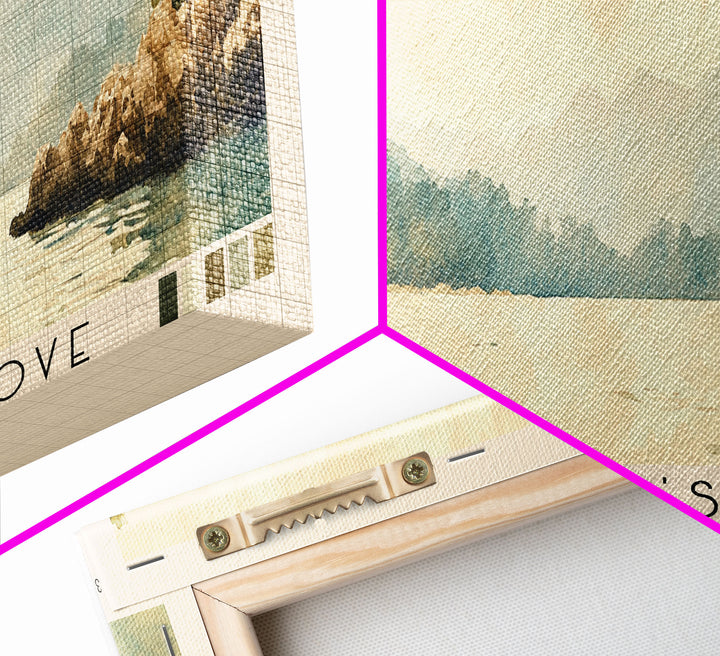 Frenchman’s Cove, Jamaica Watercolor Print, Vacation Gift, Jamaica Wall Art, Beach Painting, Beach Decor, Large Wall Art, Wood Frame Art