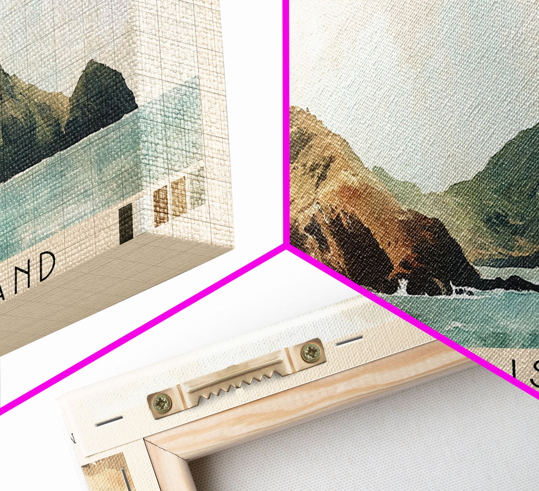 Genovesa Island, Ecuador Watercolor Beach Print, Vacation Gift, Ecuador Wall Art, Framed Canvas Print, Framed Beach Painting