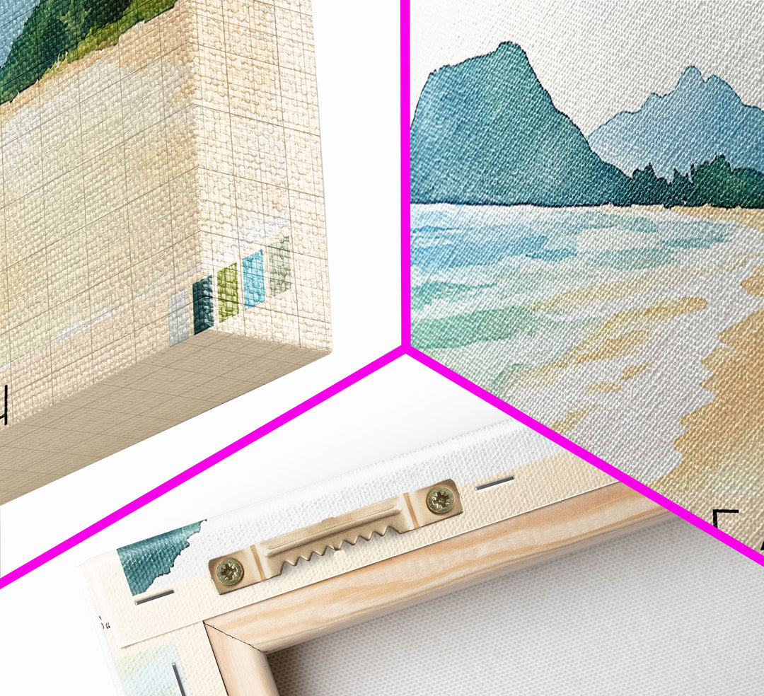 Geribá Beach, Brazil Watercolor Print, Vacation Gift, Brazil Wall Art, Vacation Wall Art, Vacatation Memories, Beach Decor, Beach Or Lakehouse Art