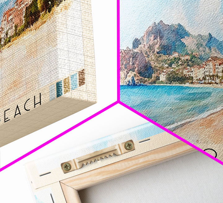 Giardini naxos beach, Italy Watercolor Beach Print, Vacation Gift, Italy Wall Art, Beach Painting, Beach Decor, Beach Painting