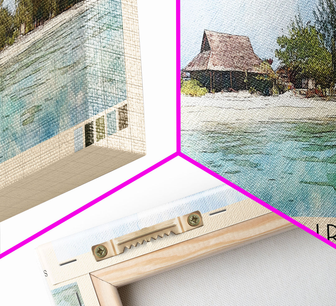 Gili Air, Indonesia Watercolor Print, Vacation Gift, Indonesia Wall Art, Vacation Wall Art, Vacatation Memories, Beach Decor, Beach Or Lakehouse Art