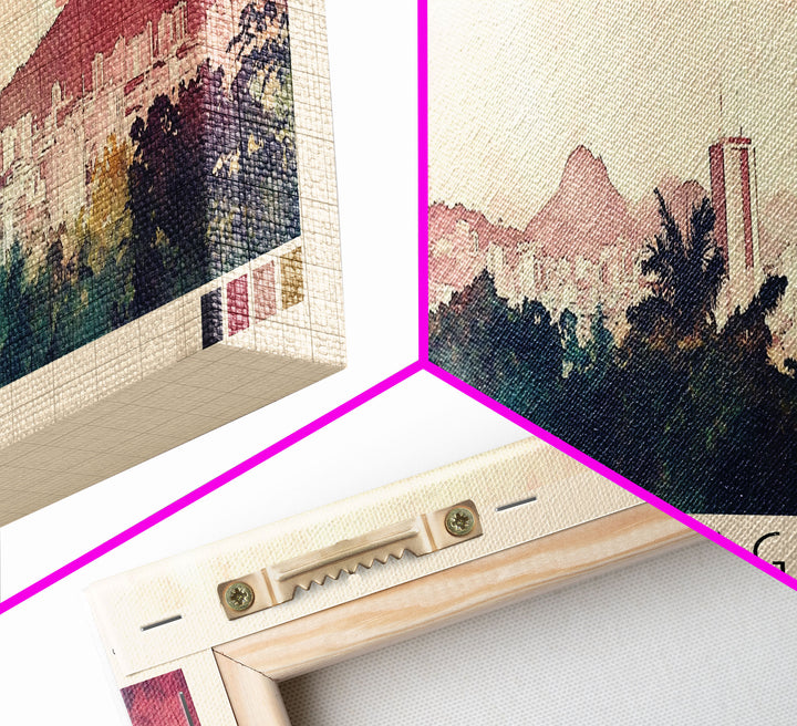 Gonzaga, Brazil Watercolor Beach Print, Vacation Gift, Brazil Wall Art, Beach Painting, Beach Decor, Beach Painting