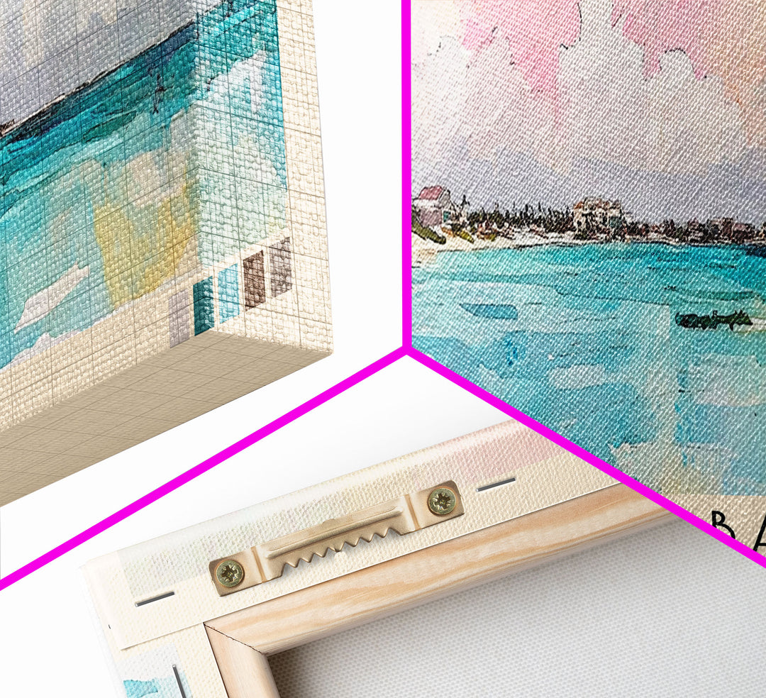 Grace Bay, Turks and Caicos Islands Watercolor Print, Vacation Gift, Turks and Caicos Islands Wall Art, Vacation Wall Art, Vacatation Memories, Beach Decor, Beach Or Lakehouse Art