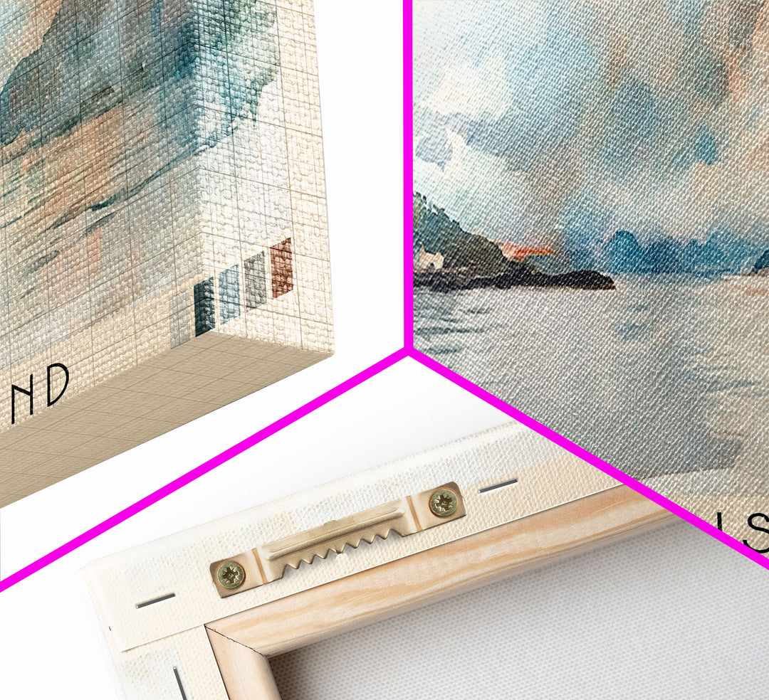 Graciosa Island, Portugal Watercolor Print, Vacation Gift, Portugal Wall Art, Beach Painting, Beach Decor, Beach Or Lakehouse Art