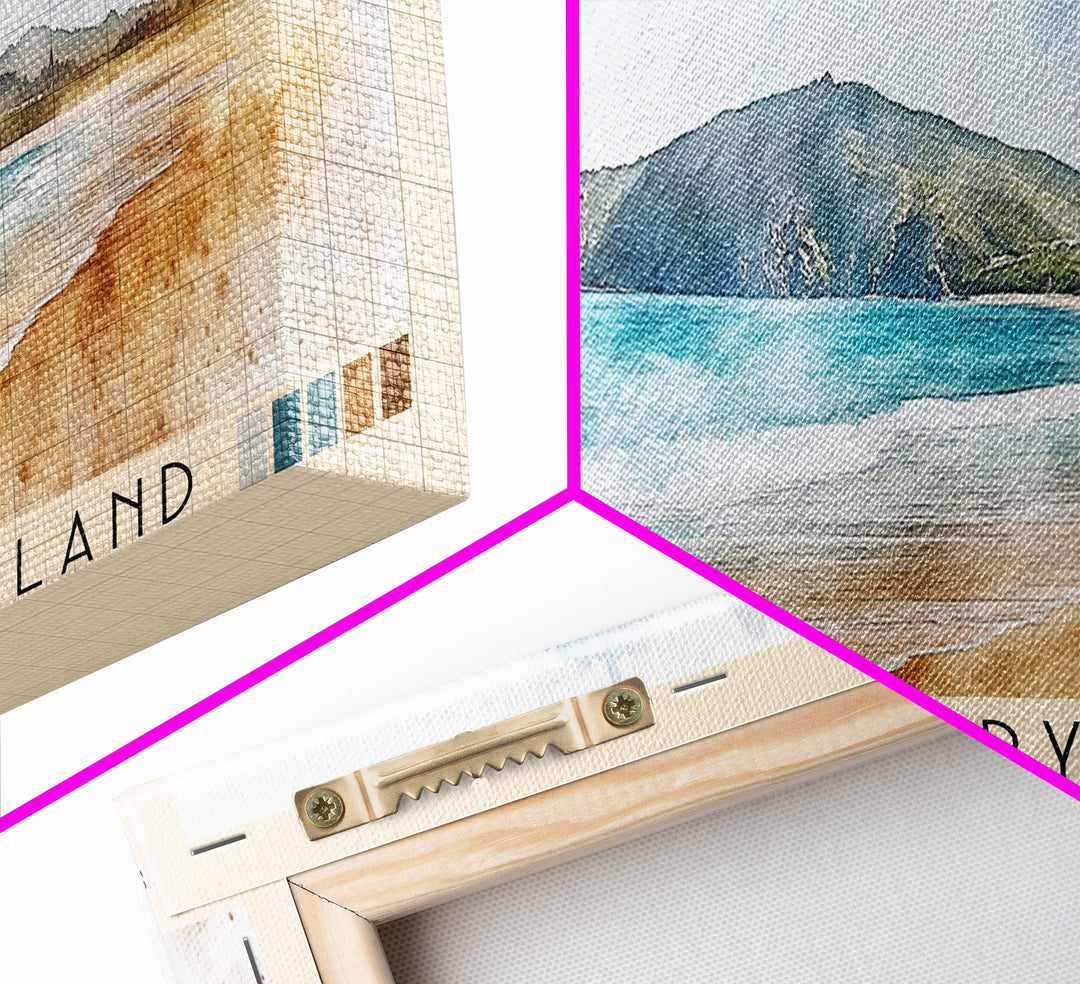 Great Mercury Island, New Zealand Watercolor Print, Vacation Gift, New Zealand Wall Art, Vacation Wall Art, Vacatation Memories, Beach Decor, Beach Or Lakehouse Art