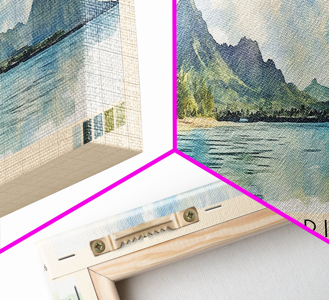 Gris Gris, Mauritius Watercolor Beach Print, Vacation Gift, Mauritius Wall Art, Beach Painting, Beach Decor, Beach Painting