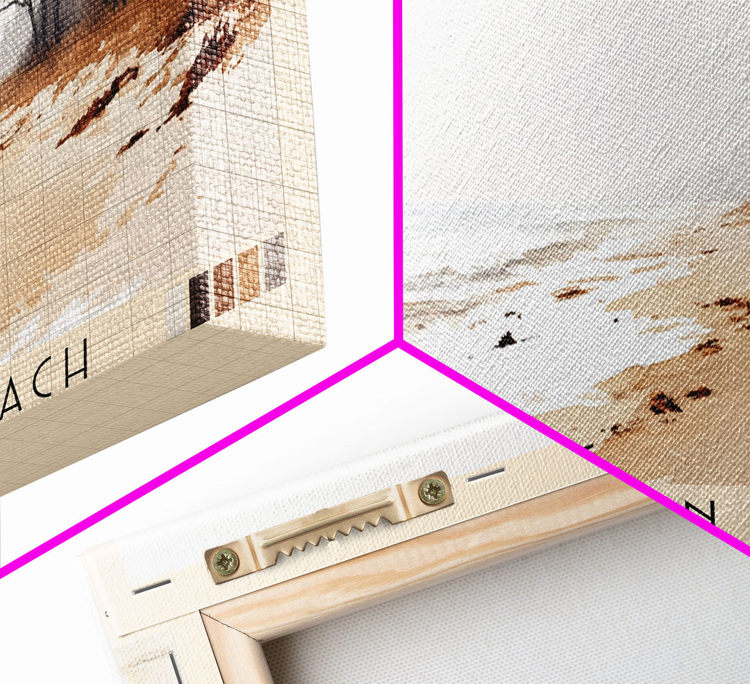 Half Moon Beach, India Watercolor Print, Vacation Gift, India Wall Art, Beach Painting, Beach Decor, Beach Or Lakehouse Art