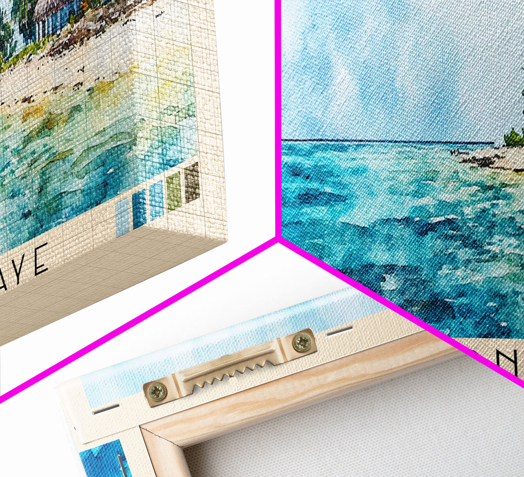 Half Moon Caye, Belize Watercolor Beach Print, Vacation Gift, Belize Wall Art, Beach Painting, Beach Decor, Beach Painting