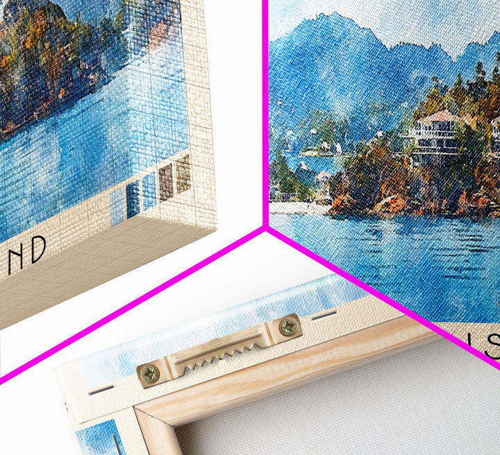 Hamilton Island, Australia Watercolor Print, Vacation Gift, Australia Wall Art, Beach Painting, Beach Decor, Large Wall Art, Wood Frame Art