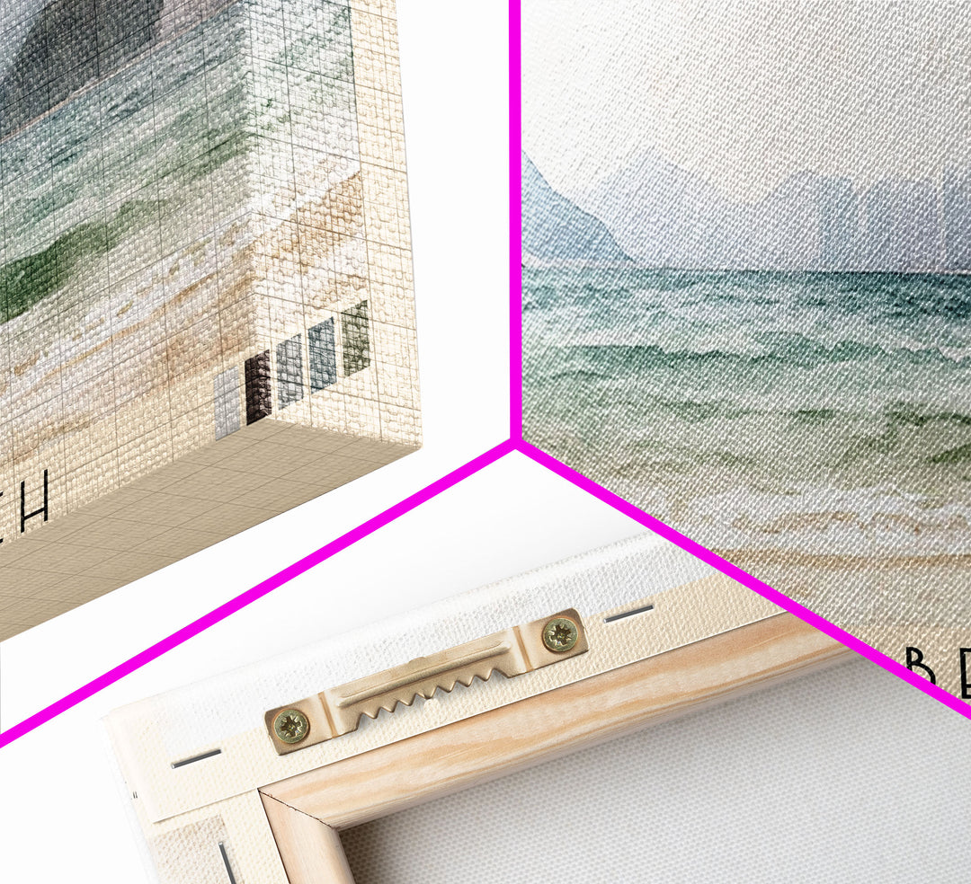 Hap Mun Beach, Hong Kong Watercolor Print, Vacation Gift, Hong Kong Wall Art, Beach Painting, Beach Decor, Beach Or Lakehouse Art