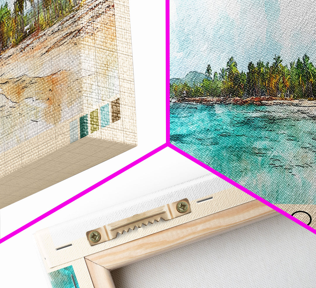 Hispaniola, Dominican Republic Watercolor Beach Print, Vacation Gift, Dominican Republic Wall Art, Beach Painting, Beach Decor, Beach Painting