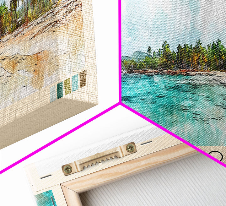 Hispaniola, Dominican Republic Watercolor Beach Print, Vacation Gift, Dominican Republic Wall Art, Beach Painting, Beach Decor, Beach Painting