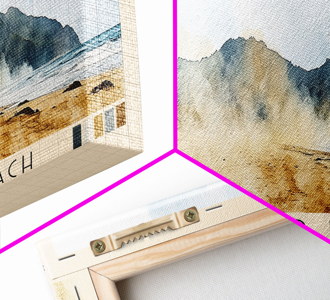 Hot Water Beach, New Zealand Watercolor Beach Print, Vacation Gift, New Zealand Wall Art, Beach Painting, Beach Decor, Beach Painting