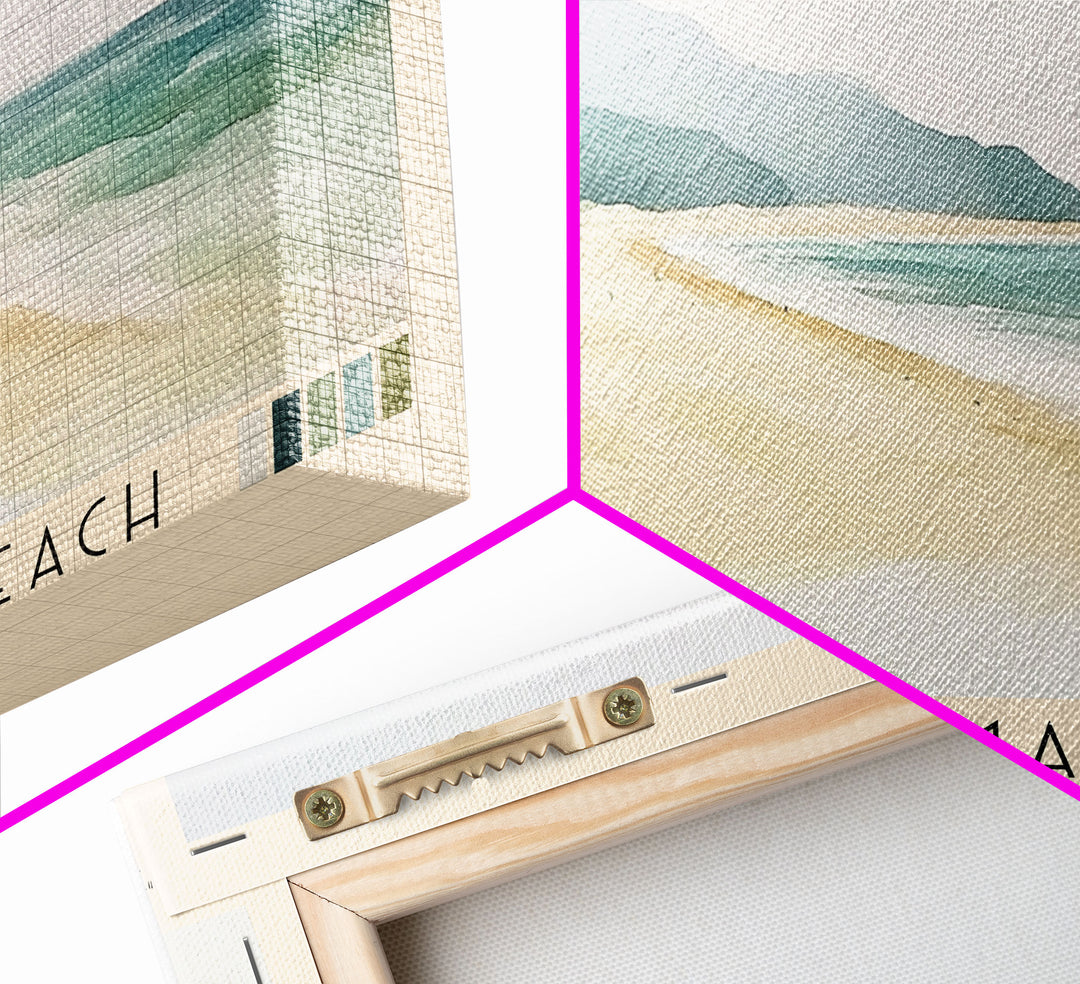 Jodogahama Beach, Japan Watercolor Print, Vacation Gift, Japan Wall Art, Beach Painting, Beach Decor, Beach Or Lakehouse Art