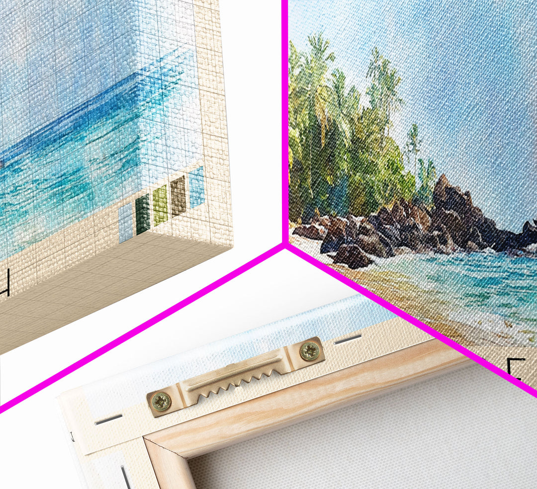 Jungle Beach, Sri Lanka Watercolor Print, Vacation Gift, Sri Lanka Wall Art, Vacation Wall Art, Vacatation Memories, Beach Decor, Beach Or Lakehouse Art