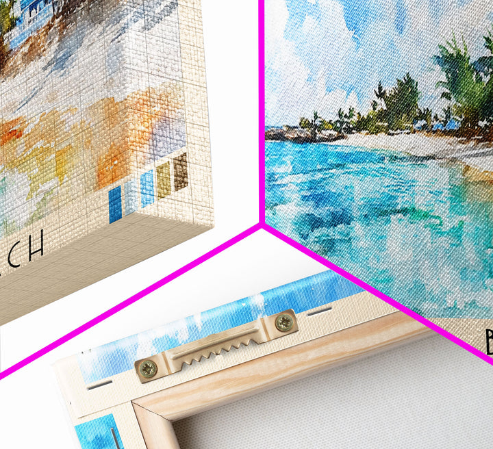 Junkanoo Beach, Bahamas Watercolor Print, Vacation Gift, Bahamas Wall Art, Beach Painting, Beach Decor, Beach Or Lakehouse Art