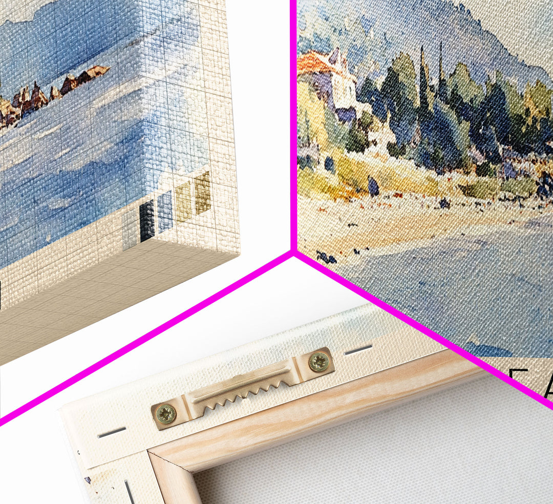 Kabak Beach, Turkey Watercolor Beach Print, Vacation Gift, Turkey Wall Art, Beach Painting, Beach Decor, Beach Painting