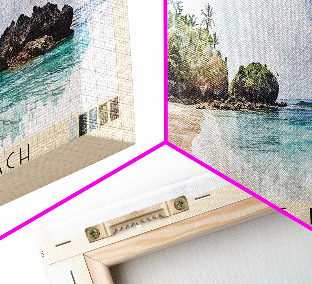 Kelingking Beach, Indonesia Watercolor Print, Vacation Gift, Indonesia Wall Art, Vacation Wall Art, Vacatation Memories, Beach Decor, Beach Or Lakehouse Art