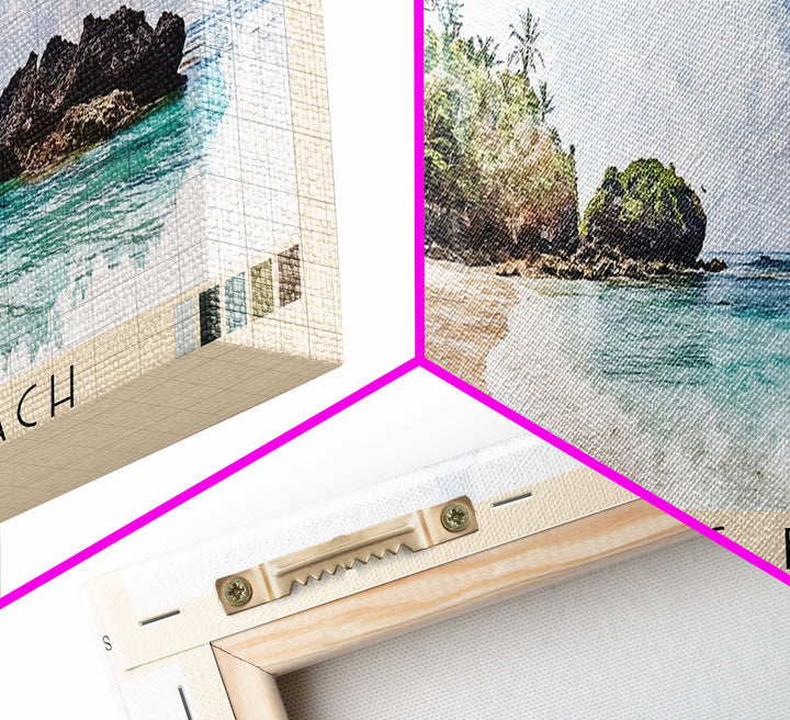 Kelingking Beach, Indonesia Watercolor Print, Vacation Gift, Indonesia Wall Art, Vacation Wall Art, Vacatation Memories, Beach Decor, Beach Or Lakehouse Art