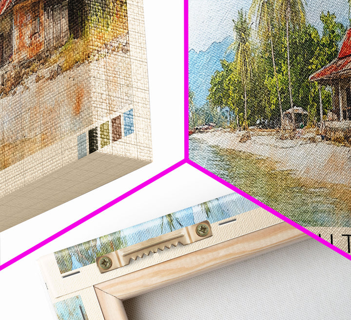 Ko Kut, Thailand Watercolor Print, Vacation Gift, Thailand Wall Art, Beach Painting, Beach Decor, Beach Or Lakehouse Art