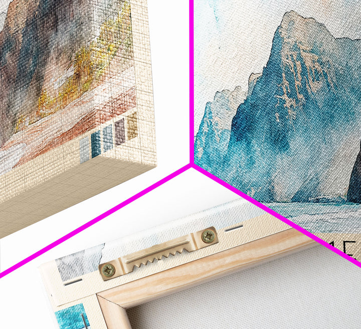 La Gomera, Spain Watercolor Print, Vacation Gift, Spain Wall Art, Vacation Wall Art, Vacatation Memories, Beach Decor, Beach Or Lakehouse Art