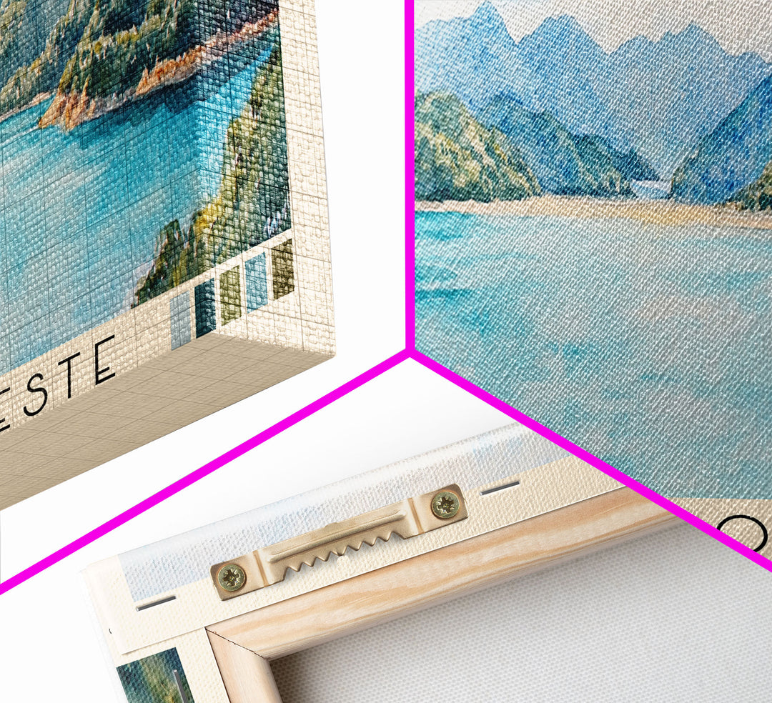 Lagoinha do Leste, Brazil Watercolor Beach Print, Vacation Gift, Brazil Wall Art, Beach Painting, Beach Decor, Beach Painting