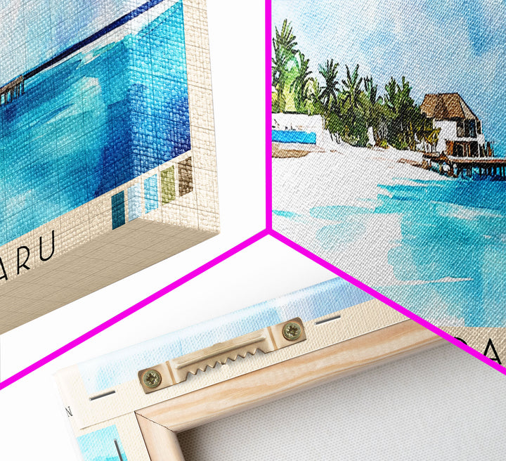 Landaa Giraavaru, Maldives Watercolor Beach Print, Vacation Gift, Maldives Wall Art, Beach Painting, Beach Decor, Beach Painting