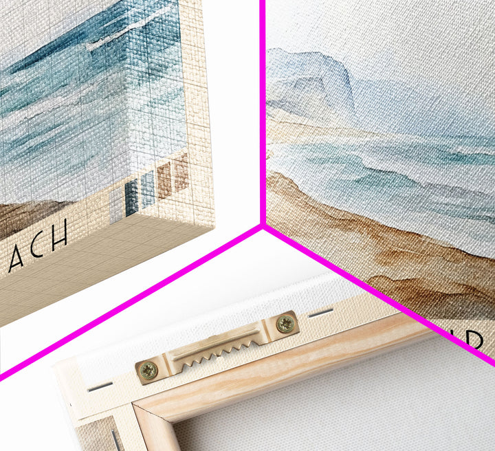 Langisandur Beach, Iceland Watercolor Print, Vacation Gift, Iceland Wall Art, Beach Painting, Beach Decor, Large Wall Art, Wood Frame Art