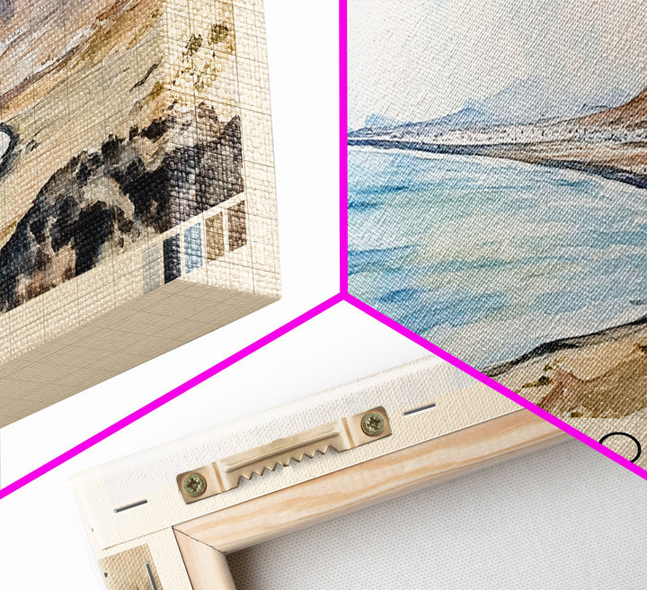 Lanzarote, Spain Watercolor Print, Vacation Gift, Spain Wall Art, Vacation Wall Art, Vacatation Memories, Beach Decor, Beach Or Lakehouse Art