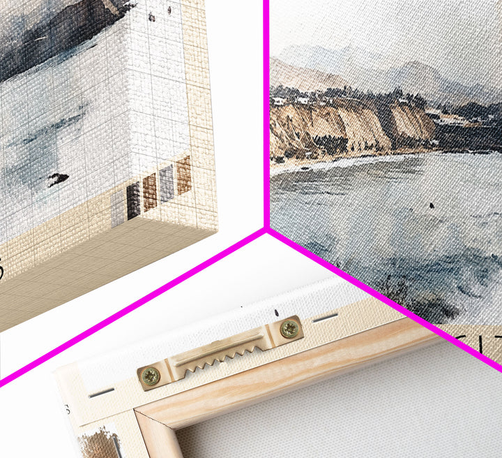 Las Pocitas, Peru Watercolor Beach Print, Vacation Gift, Peru Wall Art, Beach Painting, Beach Decor, Beach Painting