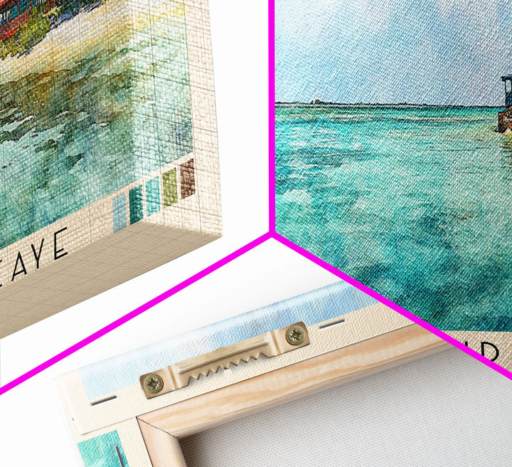 Laughing Bird Caye, Belize Watercolor Print, Vacation Gift, Belize Wall Art, Vacation Wall Art, Vacatation Memories, Beach Decor, Beach Or Lakehouse Art