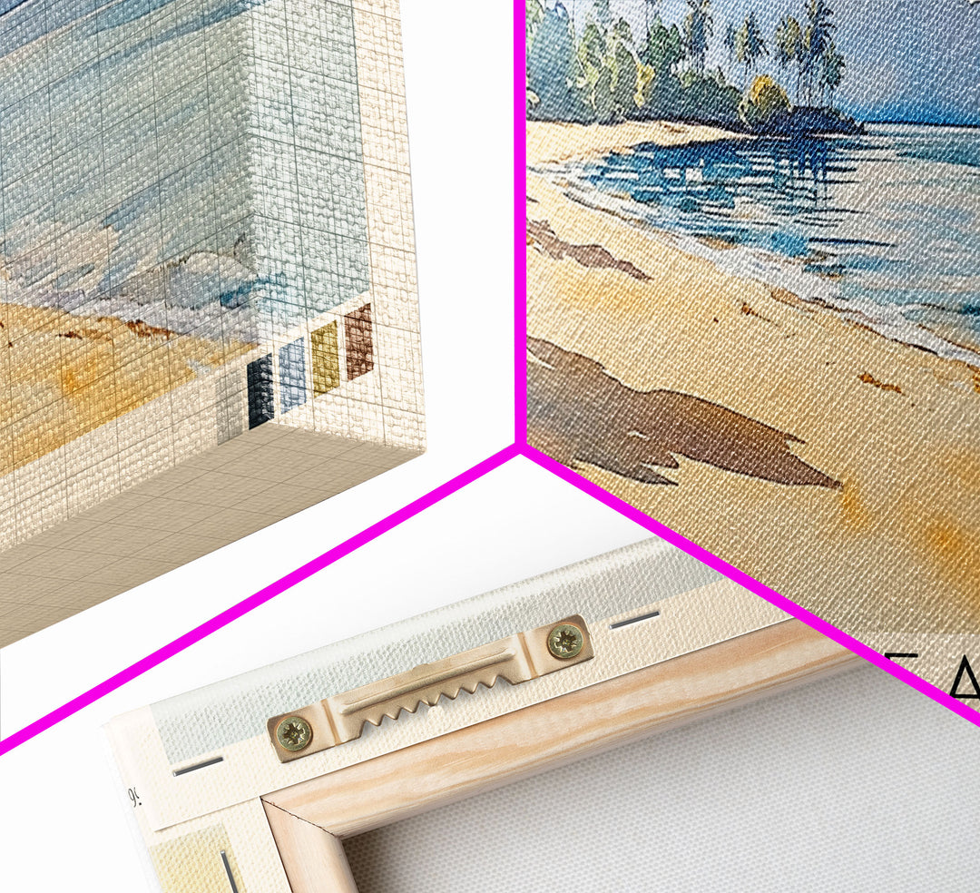 Long Beach, Fiji Watercolor Print, Vacation Gift, Fiji Wall Art, Vacation Wall Art, Vacatation Memories, Beach Decor, Beach Or Lakehouse Art