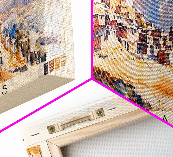 Los Organos, Peru Watercolor Print, Vacation Gift, Peru Wall Art, Beach Painting, Beach Decor, Large Wall Art, Wood Frame Art