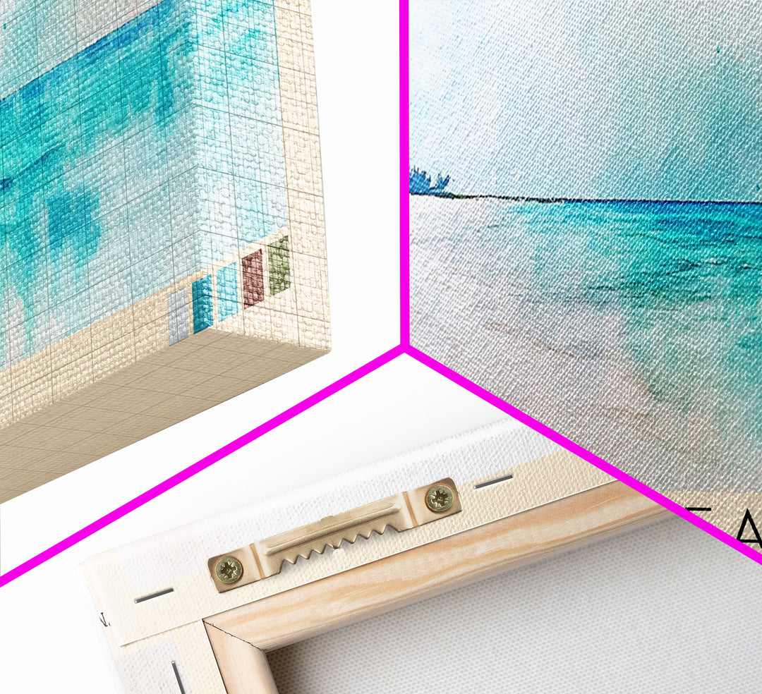 Love Beach, Bahamas Watercolor Print, Vacation Gift, Bahamas Wall Art, Vacation Wall Art, Vacatation Memories, Beach Decor, Beach Or Lakehouse Art