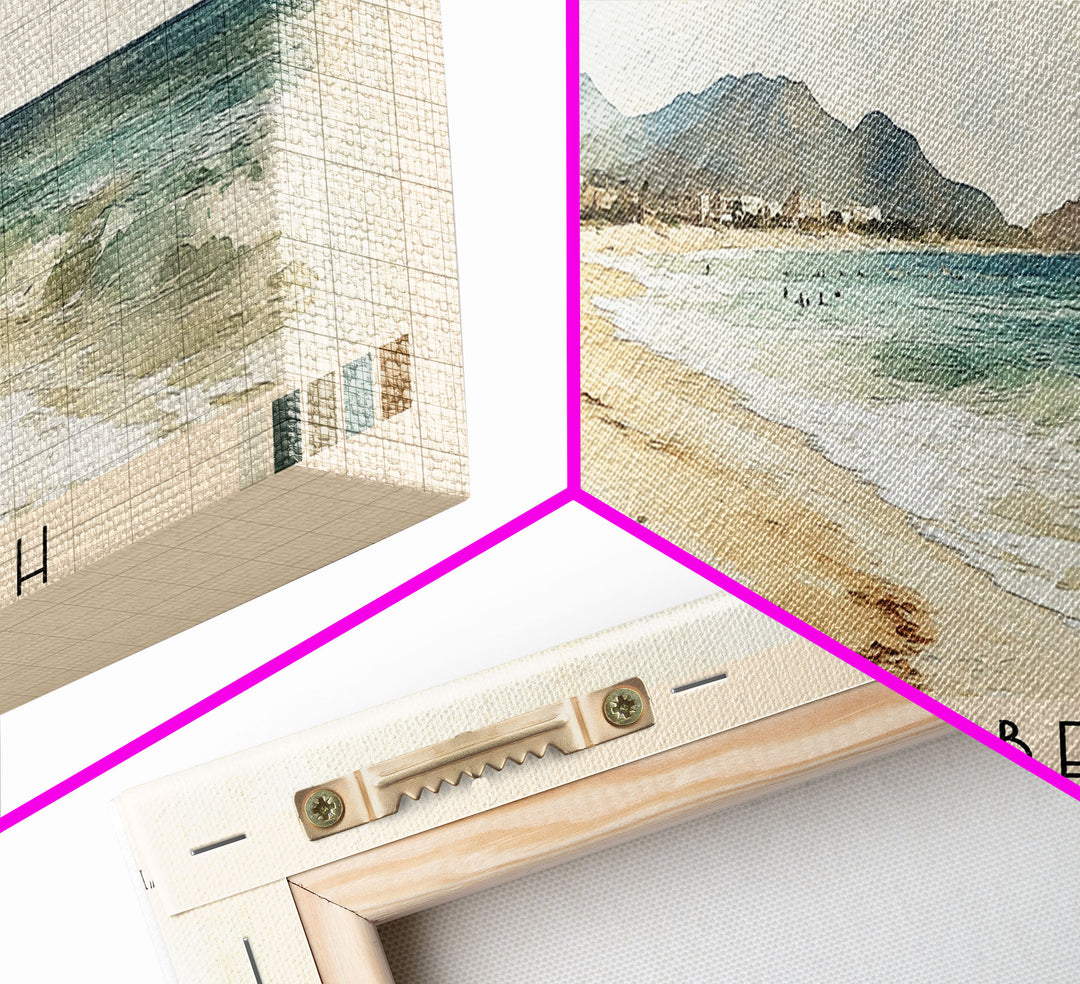 Lover’s Beach, Mexico Watercolor Print, Vacation Gift, Mexico Wall Art, Beach Painting, Beach Decor, Beach Or Lakehouse Art