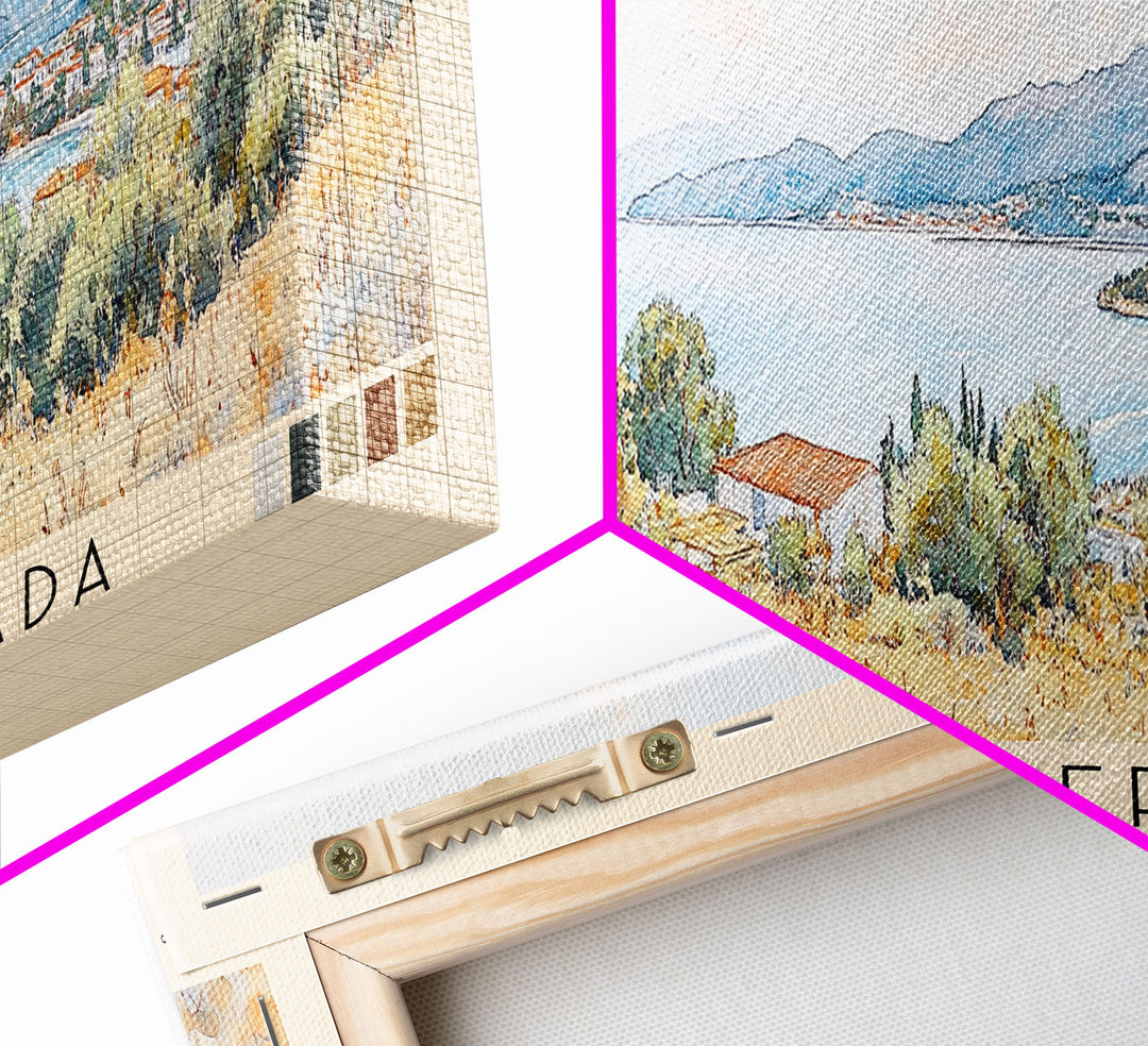 Léucade/Lefkada, Greece Watercolor Print, Vacation Gift, Greece Wall Art, Beach Painting, Beach Decor, Beach Or Lakehouse Art