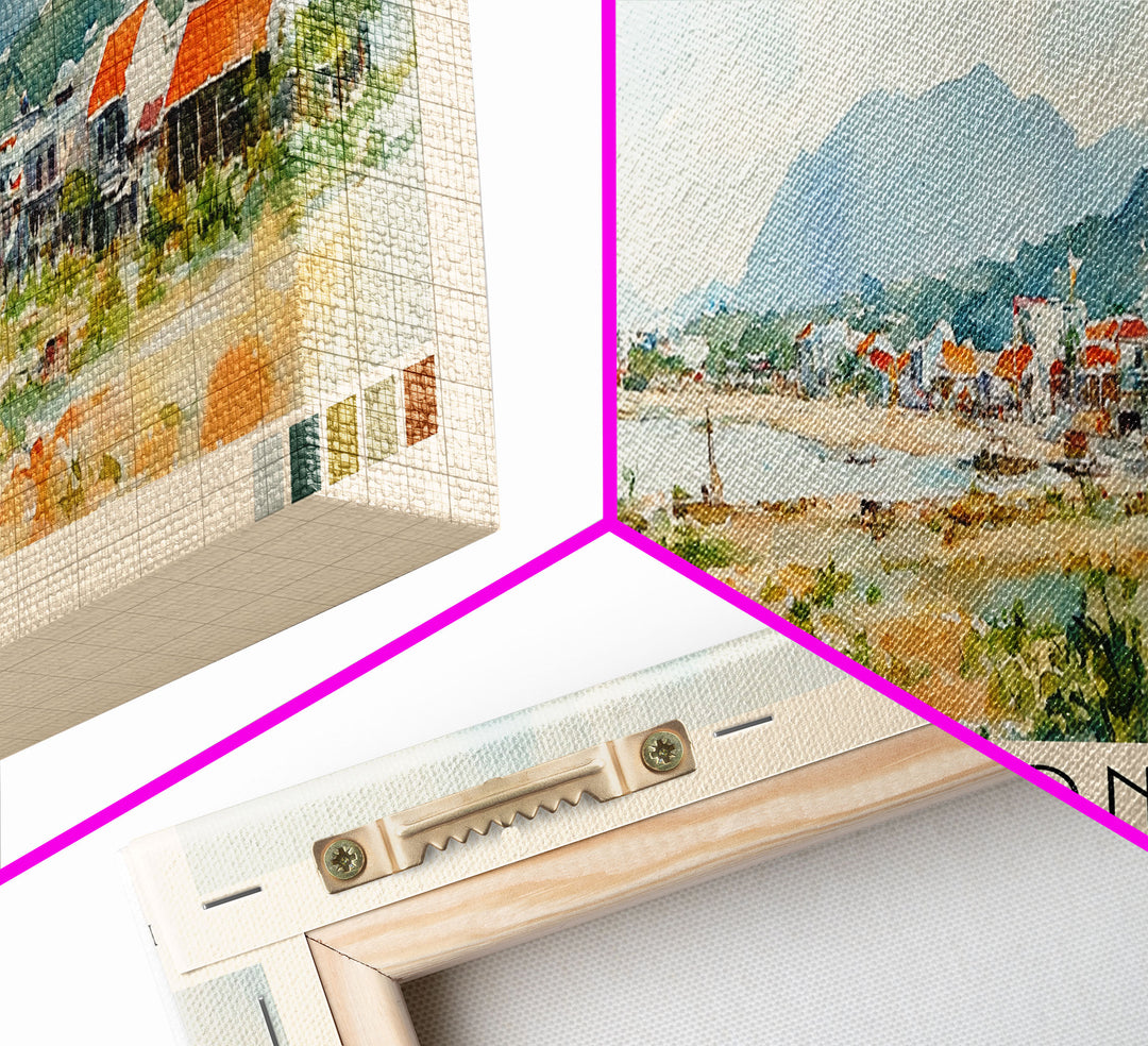 Ly Son, Vietnam Watercolor Print, Vacation Gift, Vietnam Wall Art, Beach Painting, Beach Decor, Beach Or Lakehouse Art