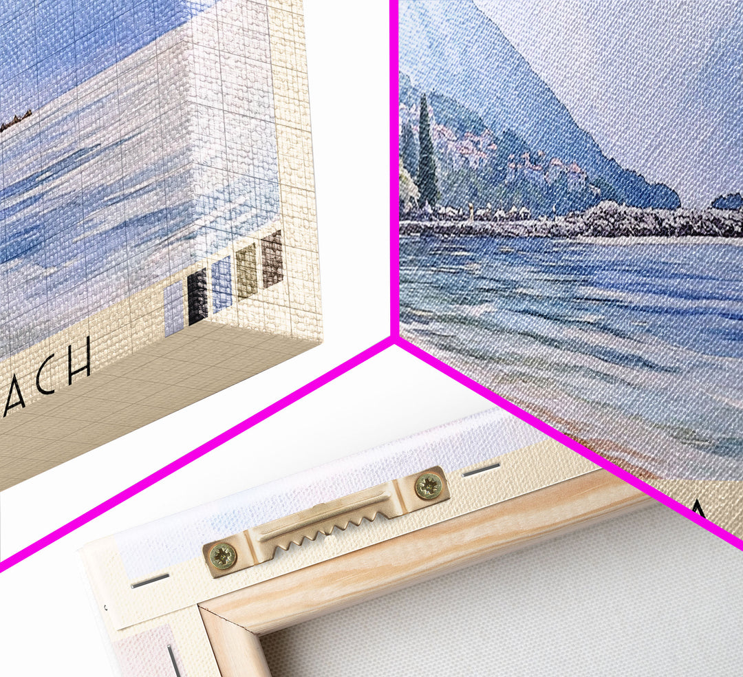 Mala Plaža Beach, Montenegro Watercolor Print, Vacation Gift, Montenegro Wall Art, Vacation Wall Art, Vacatation Memories, Beach Decor, Beach Or Lakehouse Art