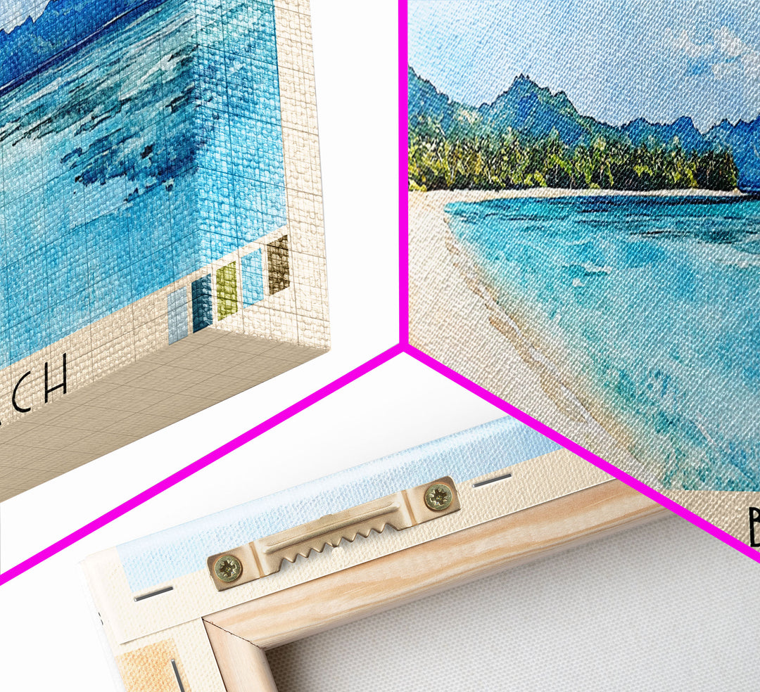 Malamala Beach, Fiji Watercolor Print, Vacation Gift, Fiji Wall Art, Beach Painting, Beach Decor, Beach Or Lakehouse Art