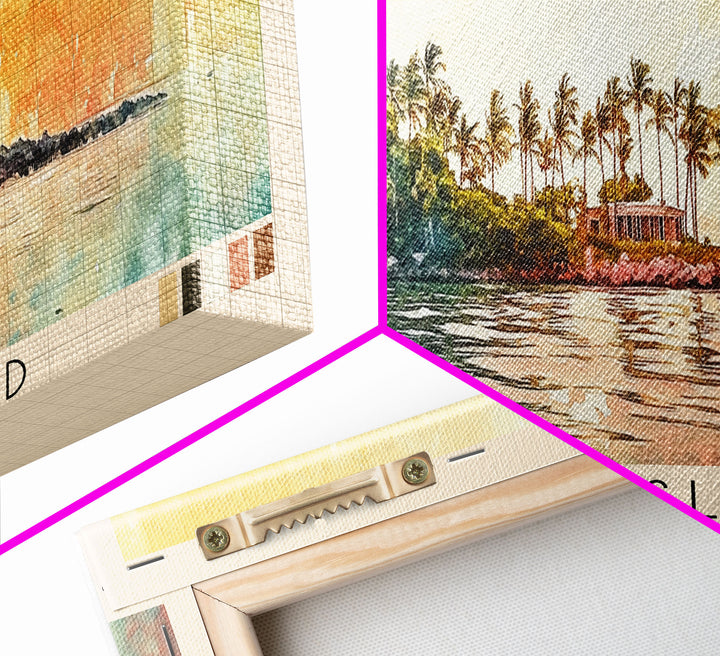 Marco Island, Florida Watercolor Print, Vacation Gift, Florida Wall Art, Beach Painting, Beach Decor, Beach Or Lakehouse Art