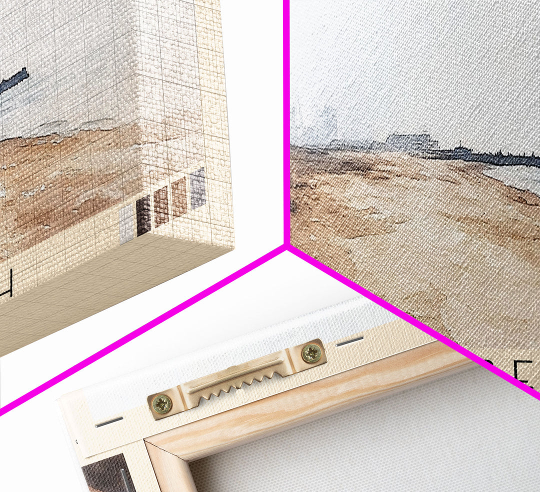 Marina Beach, India Watercolor Print, Vacation Gift, India Wall Art, Vacation Wall Art, Vacatation Memories, Beach Decor, Beach Or Lakehouse Art